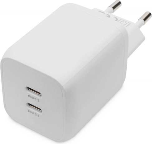 GaN punjač 65 W s 2× USB‑C PD 3.0, bijeli