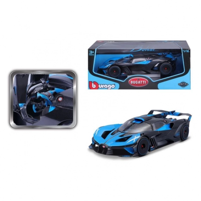 Model Bugatti Bolide plava/crna 1:18