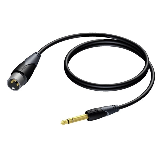 Kabel XLR muški - 6,3 mm Jack muški stereo 3 m