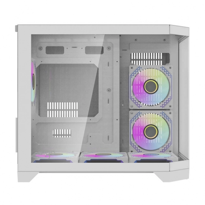 Računalno kućište Darflash FT418 + 6 ventilatora aRGB (bijela)