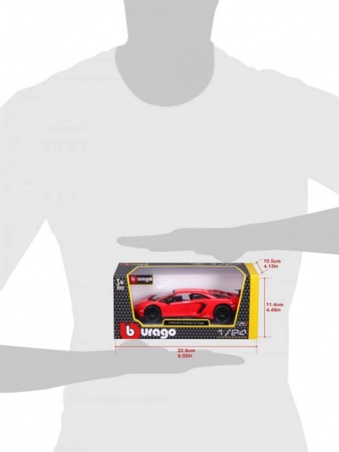 Metalni model Bburago Lamborghini Aventador crveni 1:24