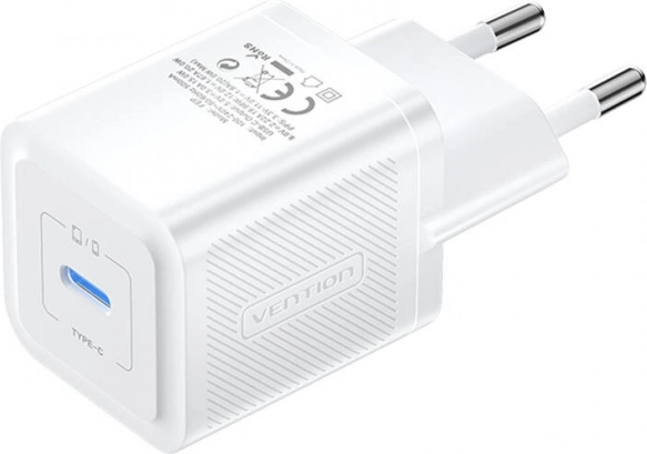 Mrežni punjač Vention USB‑C 20W GaN (bijela)