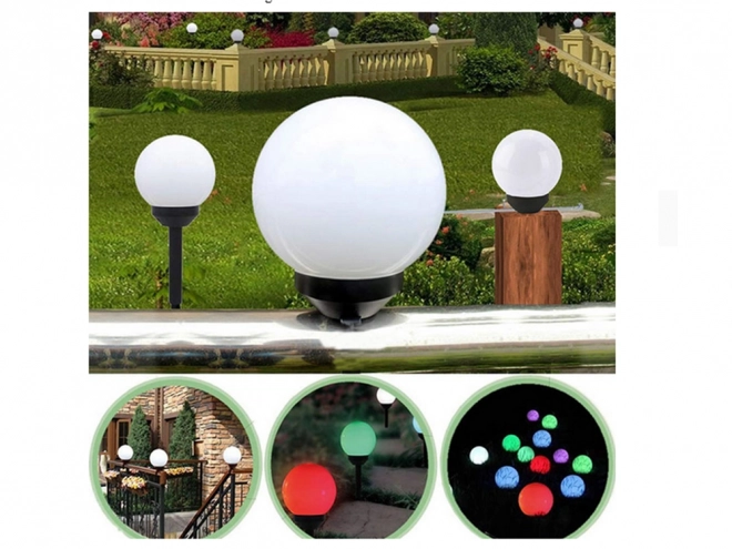 Solarne vrtne RGB loptaste lampe