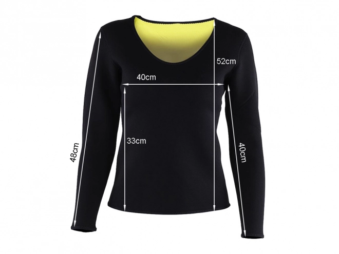 Ženska neopren fitness majica s dugim rukavima – v. M