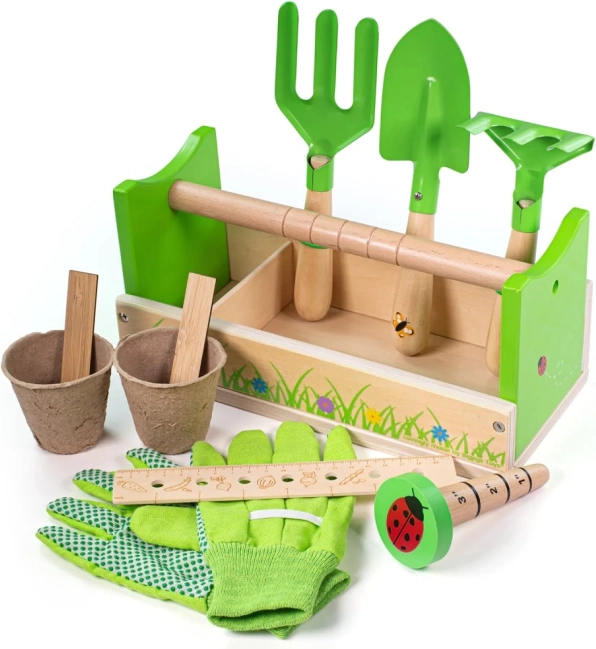 Bigjigs Toys vrtni set u sanduku za djecu