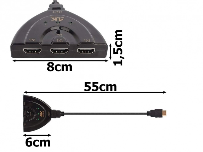 Hdmi 3-portni 4k preklopnik