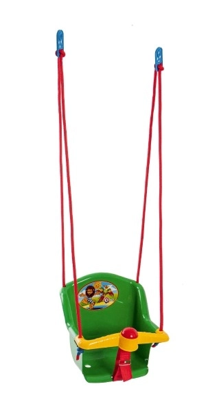 Dječja ljuljačka s zviždaljkom plastika zelena nosivost 20 kg 35x34x35 cm