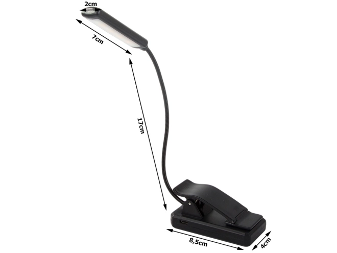 LED noćna lampica s klipom za čitanje