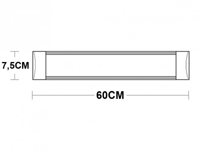 LED površinska svjetiljka 60 cm 18W
