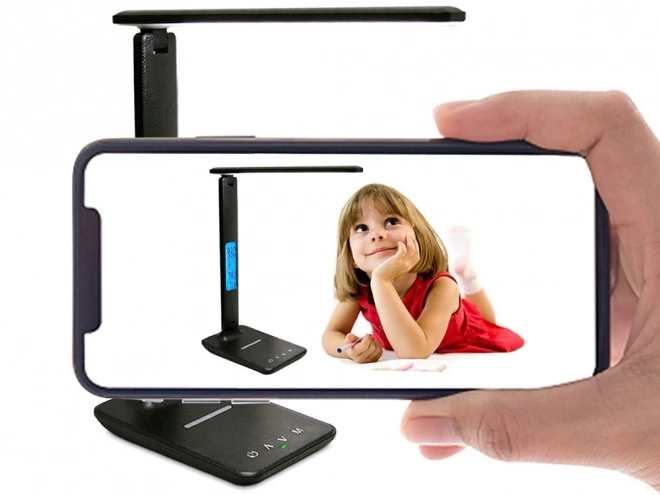 Moderna školska stolna lampa s USB i Qi punjačem