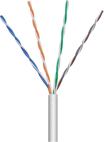 Instalacijski kabel U/UTP Cat5e, 4 para, 100% bakar, 305 m, sivi