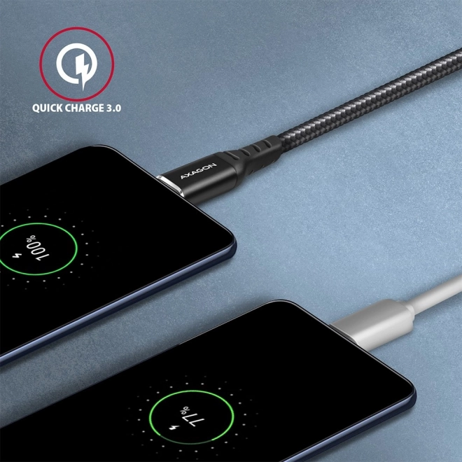 Kabel USB-C - USB-A Axagon 1.5m, aluminij, najlonska opleka