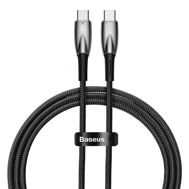 Kabel Baseus Glimmer USB-C na USB-C 100W 1m crni