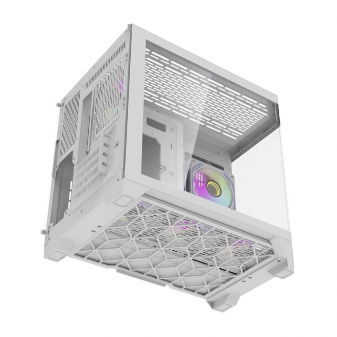 Računalno kućište Darflash FT418 + 6 ventilatora aRGB (bijela)