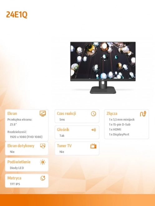 Monitor AOC 23,8 IPS s DP i HDMI