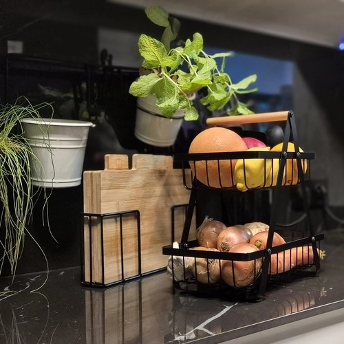 Dvoslojna košara za voće i povrće u loft stilu