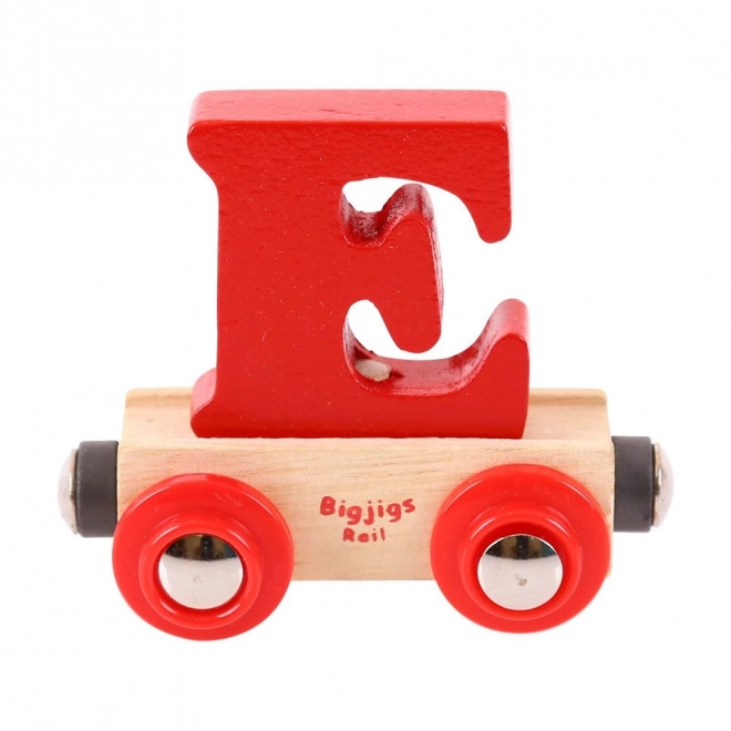 Drveni vagon Bigjigs Rail s slovom E