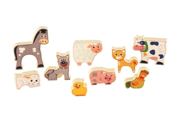 Puzzle/Umetanje drvena farma 20x14cm u kutiji 24x21x2cm 24m+