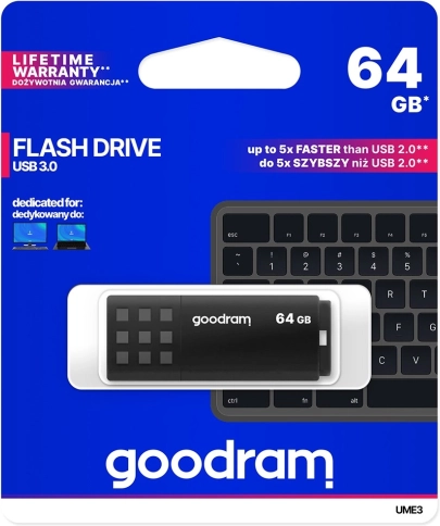 usb flash disk goodram ume3 64 gb usb 3.0 crni
