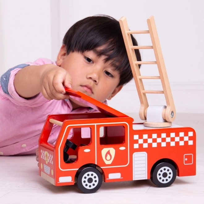 Bigjigs Toys Drvena vatrogasna vozila
