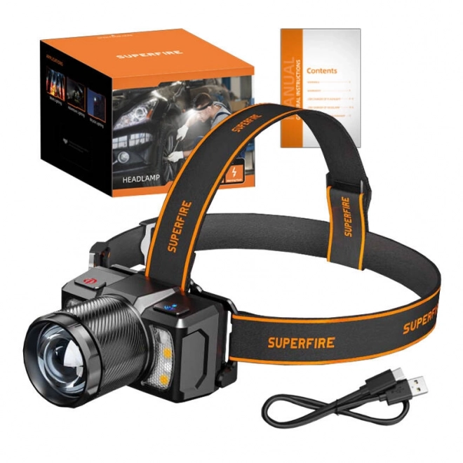 Prednje svjetlo Superfire HL25, 700 lm, USB-C