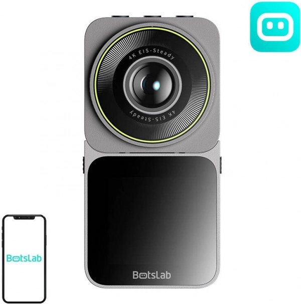 Dvojna 4K kamera za auto i akcijska kamera BOTSLAB s Wi‑Fi 2,4 GHz i baterijom 1700 mAh