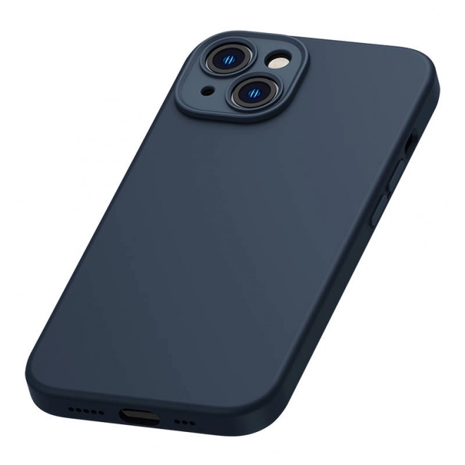 Magnetni futrola i set kaljenog stakla za iPhone 14 Plus - Baseus Liquid Silica plava