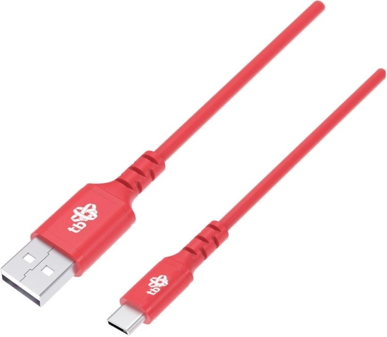 Silikonski USB–USB‑C kabel 1 m, crveni, Quick Charge