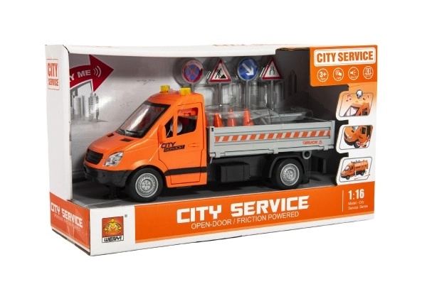 Auto cestovno održavanje plastika 25cm na zamašnjak na baterije sa zvukom i svjetlom u kutiji 32x19x12cm