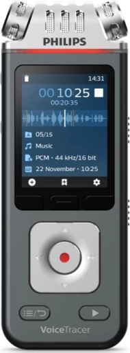 Philips VoiceTracer DVT6115 digitalni diktafon 8 GB, USB-C i microSD
