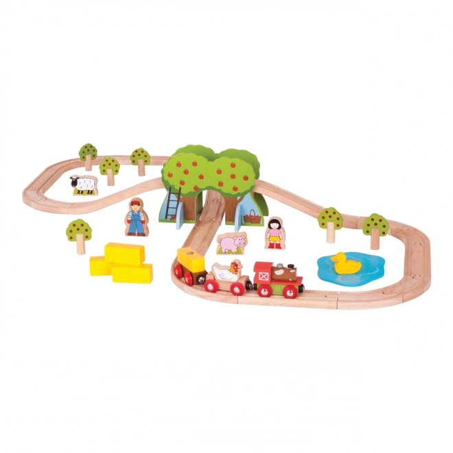 Bigjigs Rail Drvena vlakodraga farma