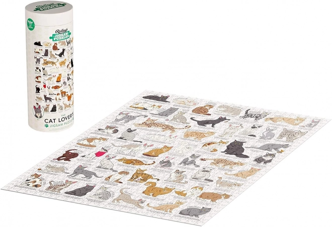 Ridley's Games Puzzle za ljubitelje mačaka bijele 1000 dijelova