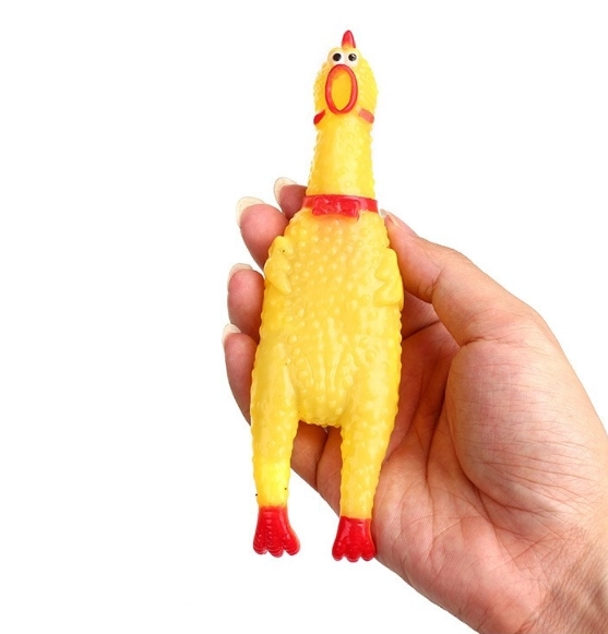 Piskajuća igračka za pse - piletina, 16 cm
