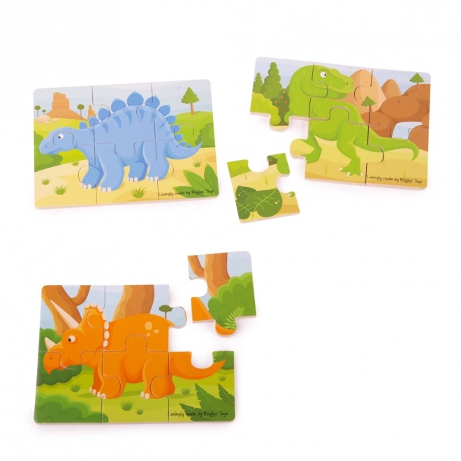 Bigjigs Toys Puzzle 3u1 dinosauri