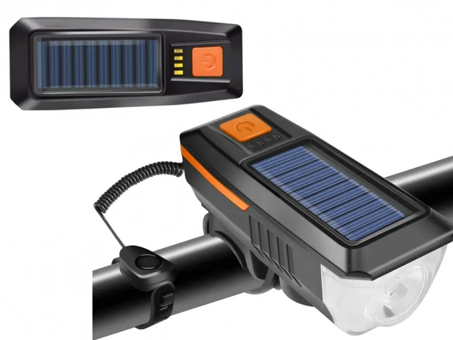 Prednje LED svjetlo za bicikl sa solarnim punjenjem i trubom