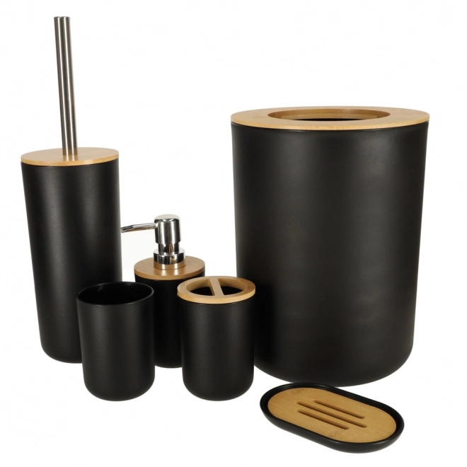 Elegantan set kupaonskih dodataka 6 kom crna