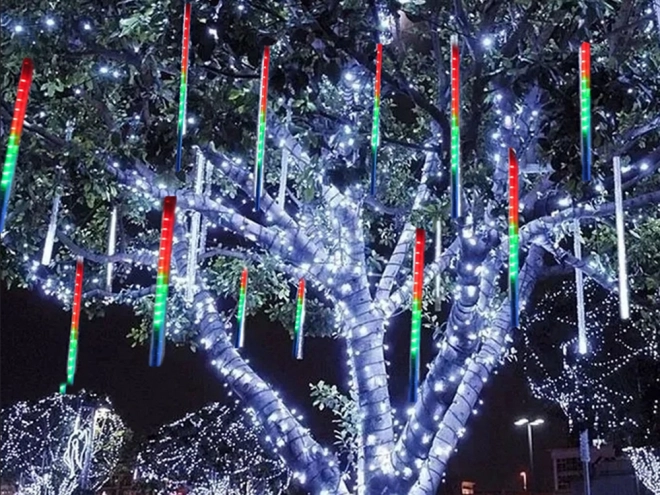 Božićna LED rasvjeta padajući snijeg 50cm IP44