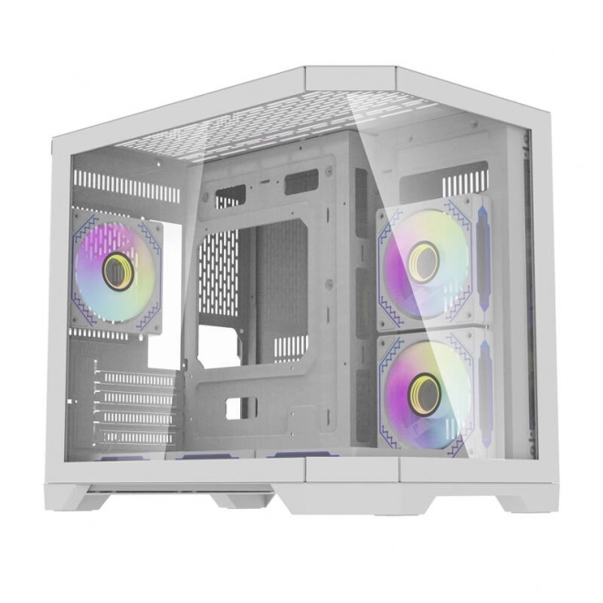 Računalno kućište Darflash FT418 + 6 ventilatora aRGB (bijela)