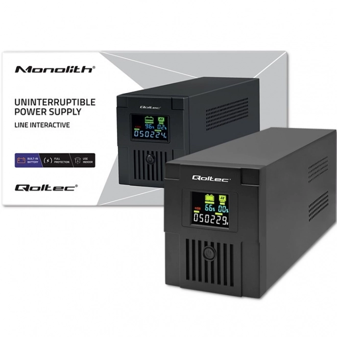 Rezervno napajanje Qoltec UPS 2000VA 1200W s LCD i USB