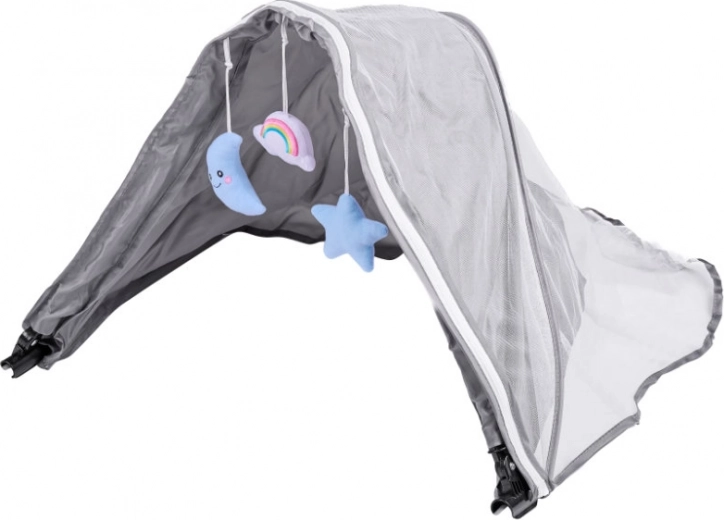 Nadstrešnica s mrežom protiv komaraca i visećim igračkama