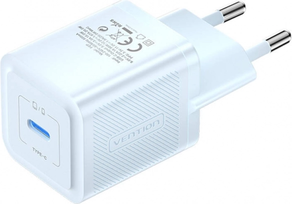 Mrežni punjač Vention USB‑C 20 W GaN plavi