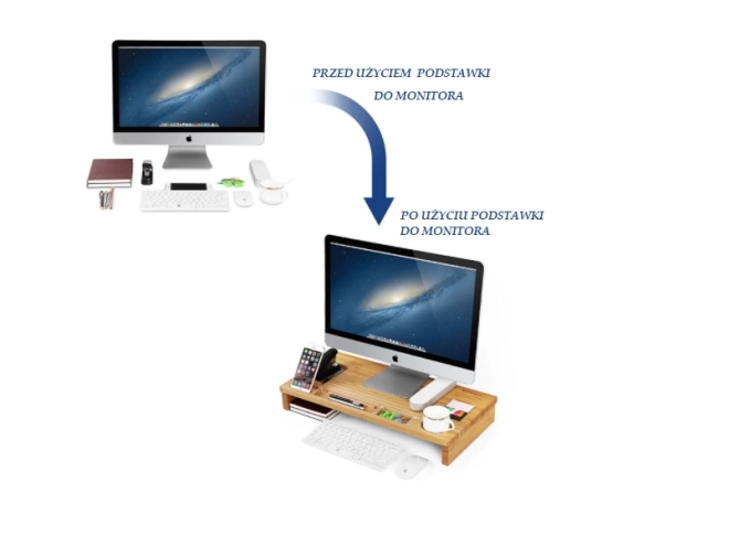 Stalak za monitor - bambus