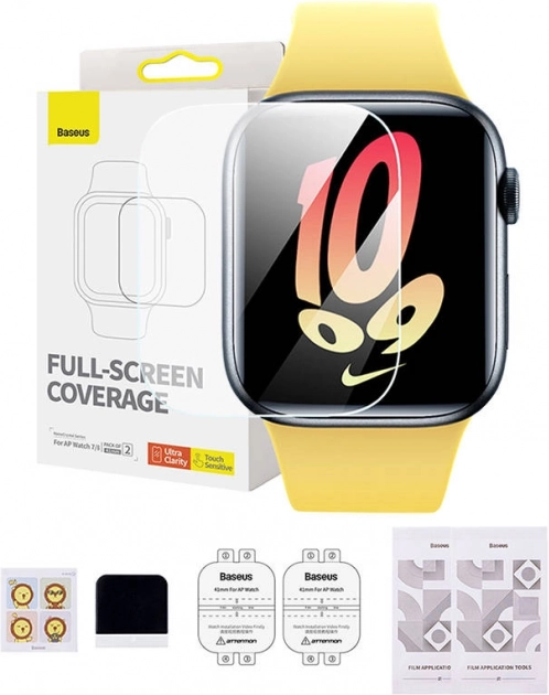 Zaštitna folija BASEUS NanoCrystal 41 mm za APPLE WATCH 7/8, prozirna
