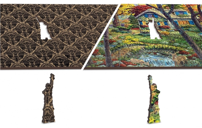 Drvene puzzle Kućica u šumi od WOODEN CITY