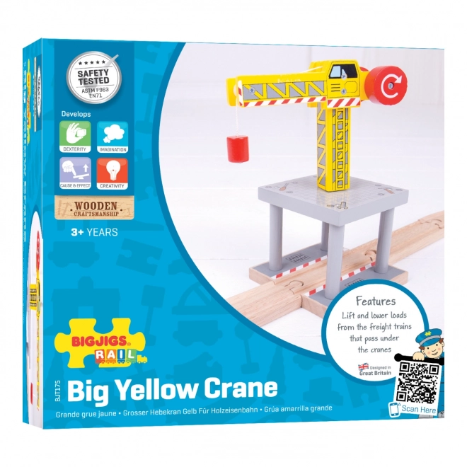Bigjigs Rail Veliki žuti dizalica