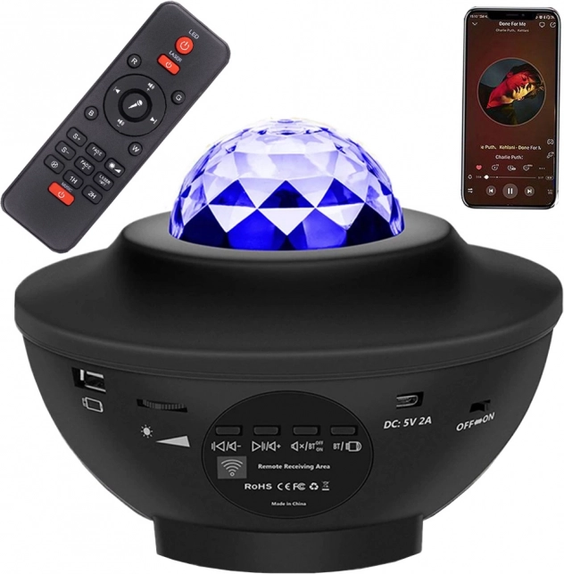 Zvjezdani projektor noćnog neba s Bluetooth zvučnikom i daljinskim upravljačem