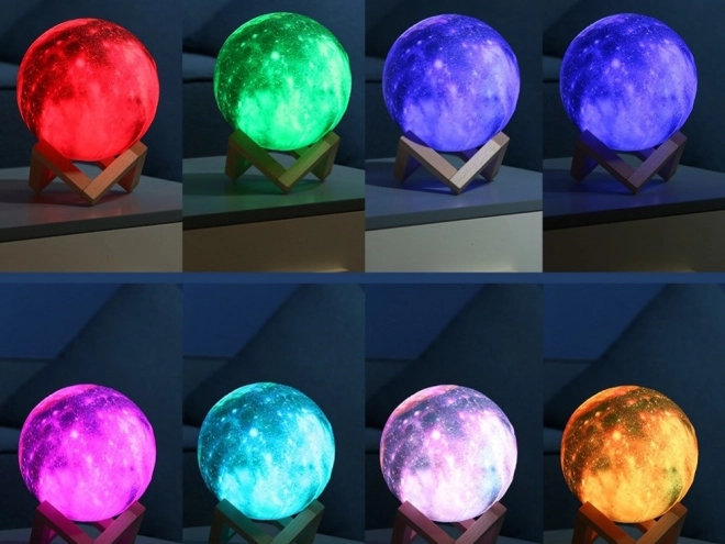 3D mjesec RGB lampa s daljinskim upravljanjem