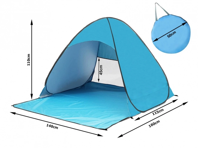 Sklopivi plažni šator s UV zaštitom