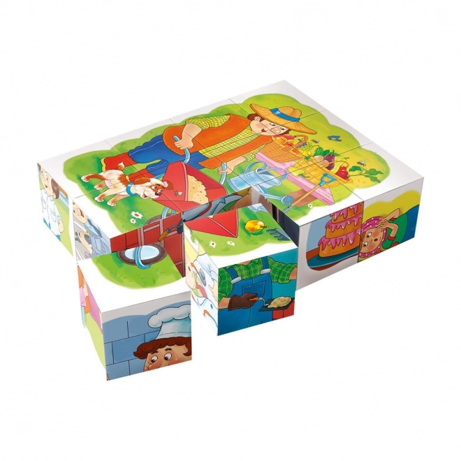 Dino edukativne kocke Zanimanja - set od 12 kocki