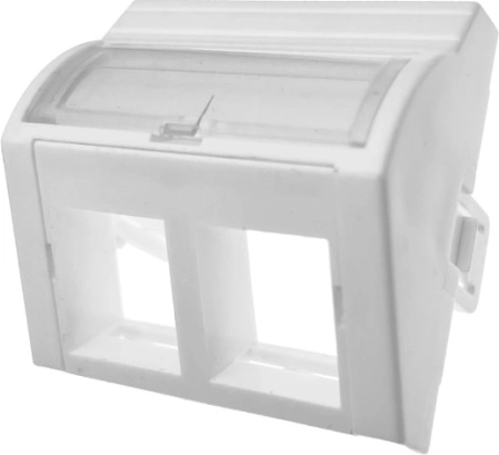 Adapter 45×45 s kutom, 2× RJ45